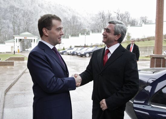 Dmitry Medvedev and Serzh Sargsyan in Sochi