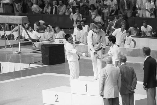 Men's vault event winners of 1976 Montreal Olympics