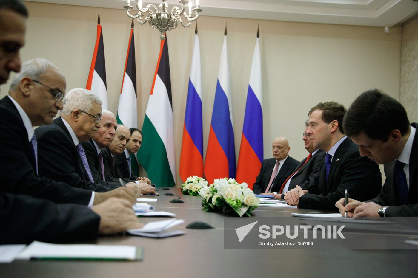 Dmitry Medvedev, Mahmoud Abbas meet in Sochi