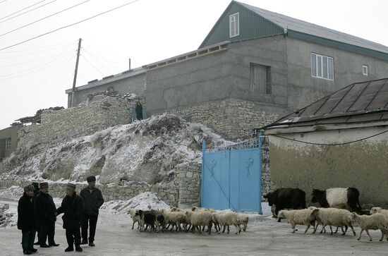 High-mountain village of Andi in Dagestan
