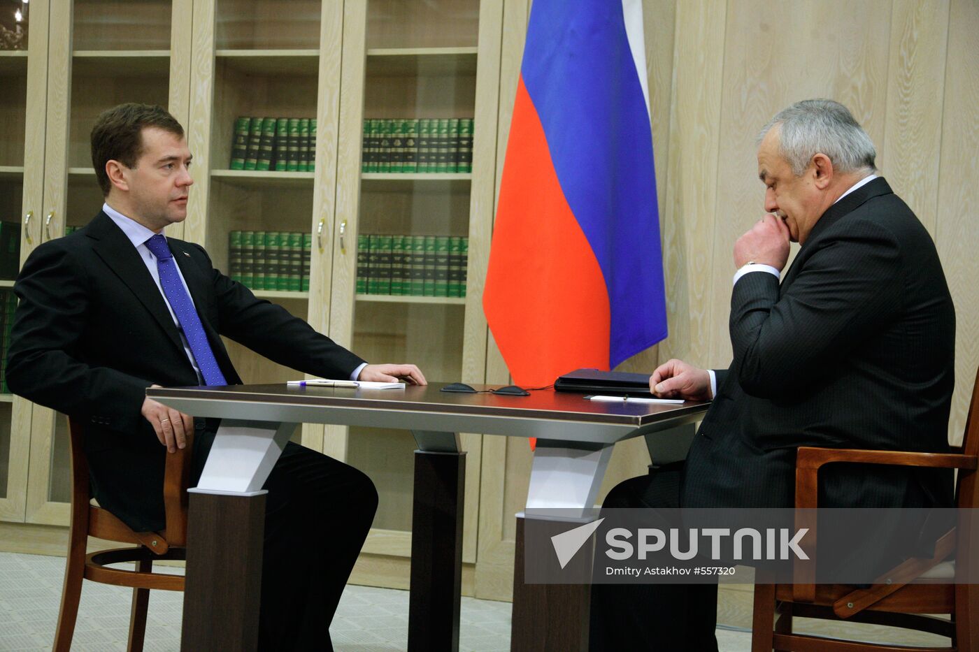 Dmitry Medvedev meets with Taimuraz Mamsurov