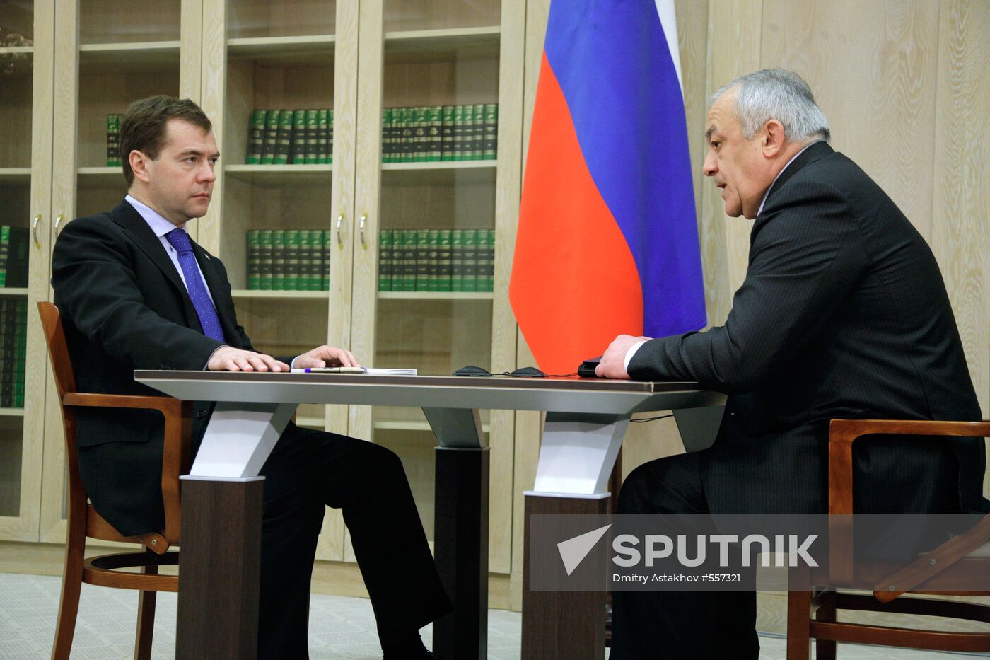 Dmitry Medvedev meets with Taimuraz Mamsurov