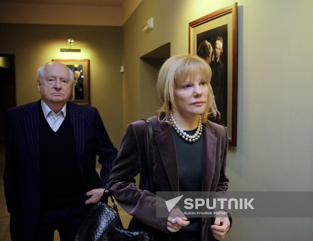 Mark Zakharov with his daugther Alexandra Zakharova