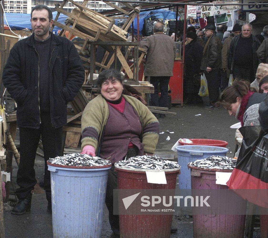 Street vendors in Tbilisi
