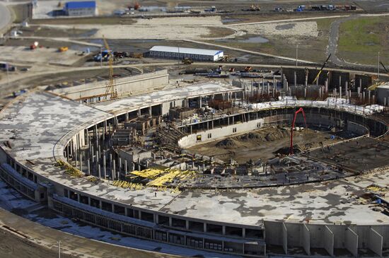 Construction of Olympic facilities in Sochi. Bird's eye view