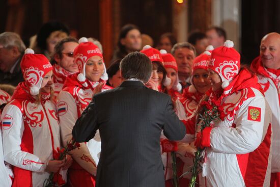 Savior Cathedral hosts Russia's Vancouver Olympians