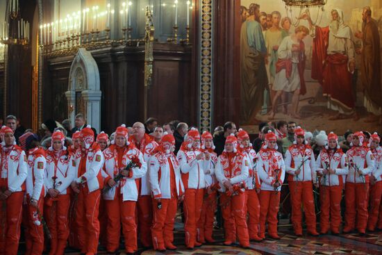 Savior Cathedral hosts Russia's Vancouver Olympians