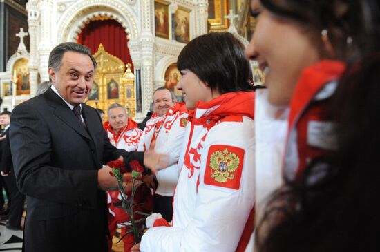 Savior Cathedral hosts Russia's Vancouver Olympians