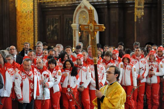 Savior Cathedral hosts Russia's Vancouver Olympians