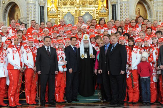 Savior Cathedral hosts Russia's Vancouver Olympians