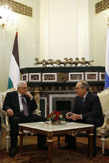 Mahmoud Abbas and Mintimer Shaimiev