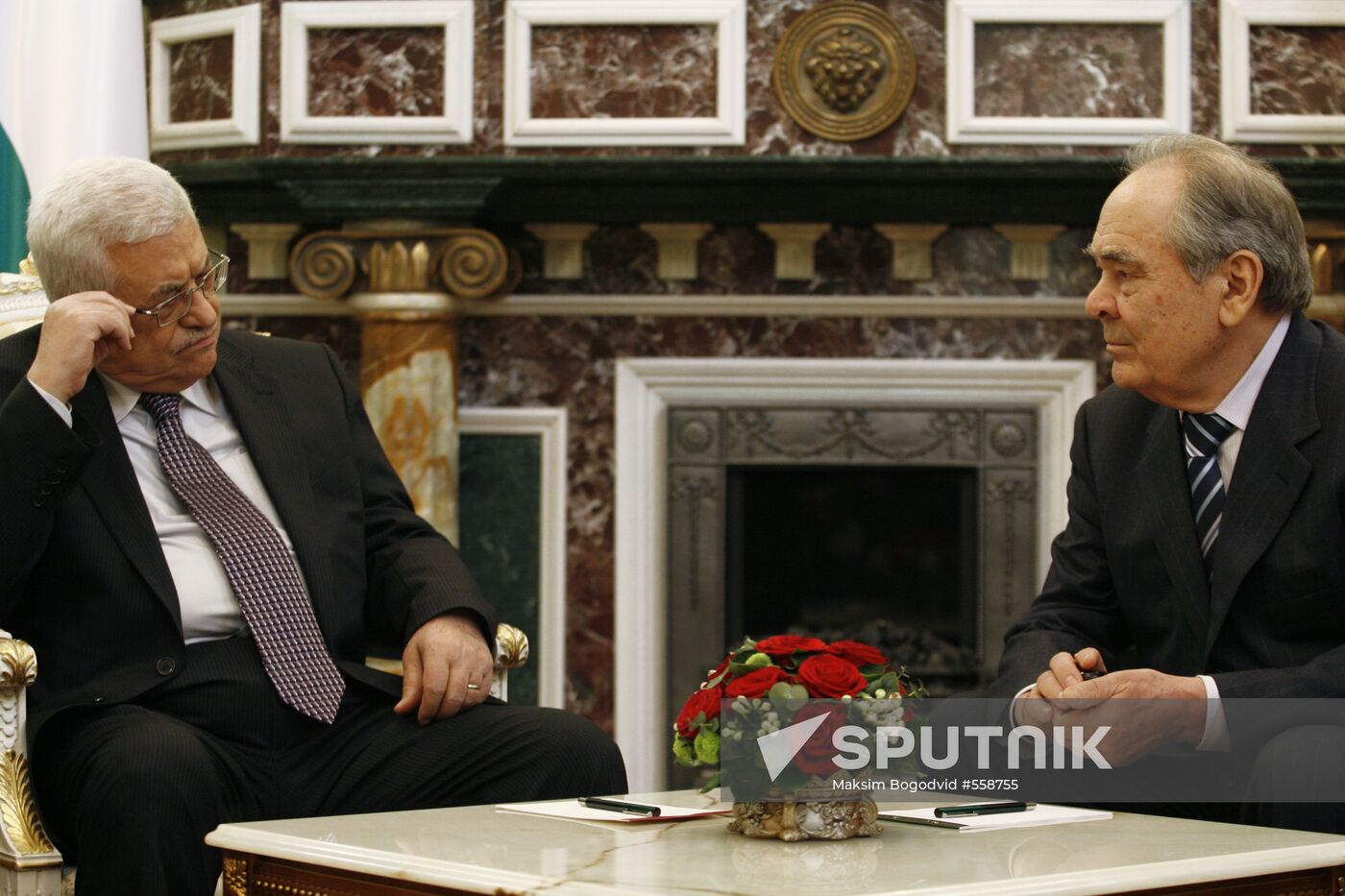 Mahmoud Abbas and Mintimer Shaimiev