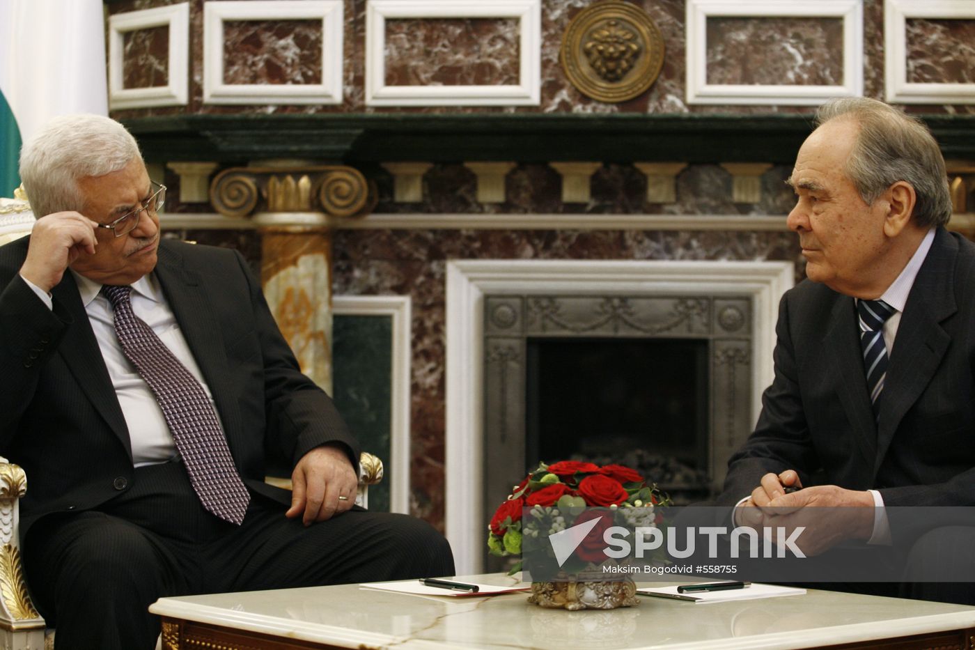 Mahmoud Abbas and Mintimer Shaimiev