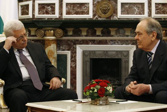 Mahmoud Abbas and Mintimer Shaimiev