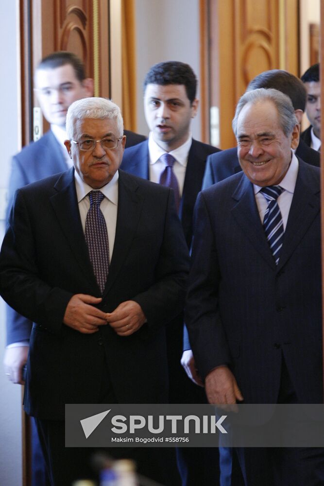 Mahmoud Abbas and Mintimer Shaimiev