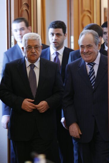 Mahmoud Abbas and Mintimer Shaimiev