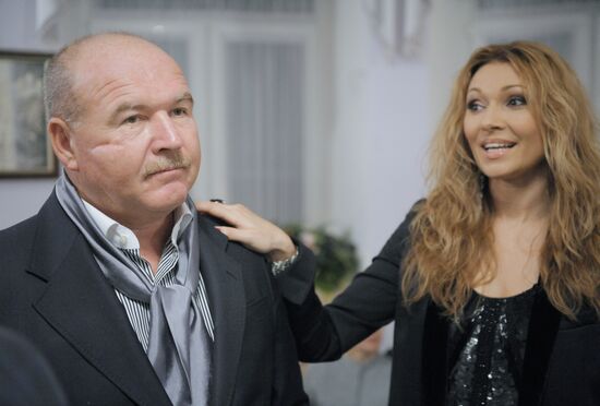 Nikolai Agurbash and his wife, pop singer Anzhelika Agurbash