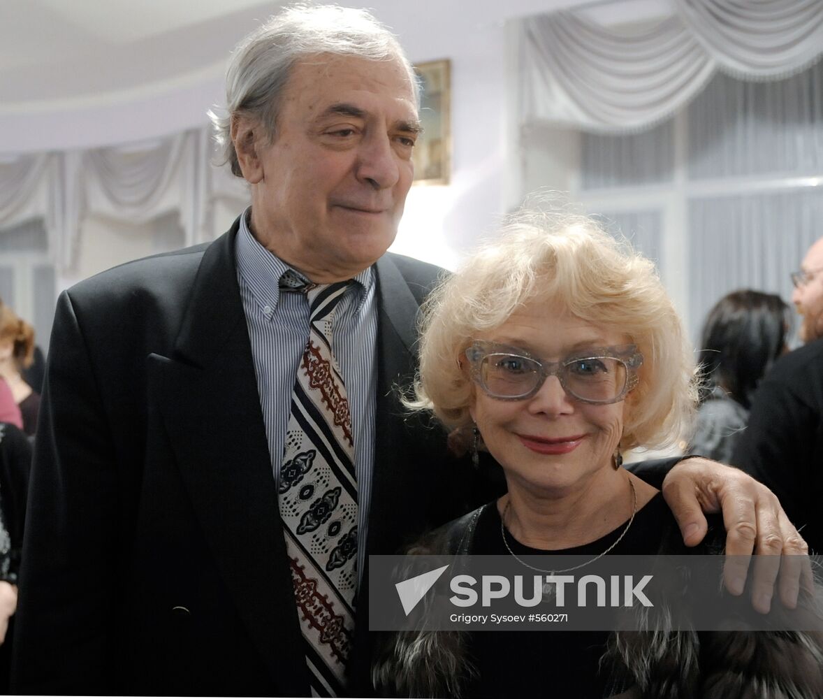 Actor Alexander Lazarev and his wife, actress Svetlana Nemolyaye