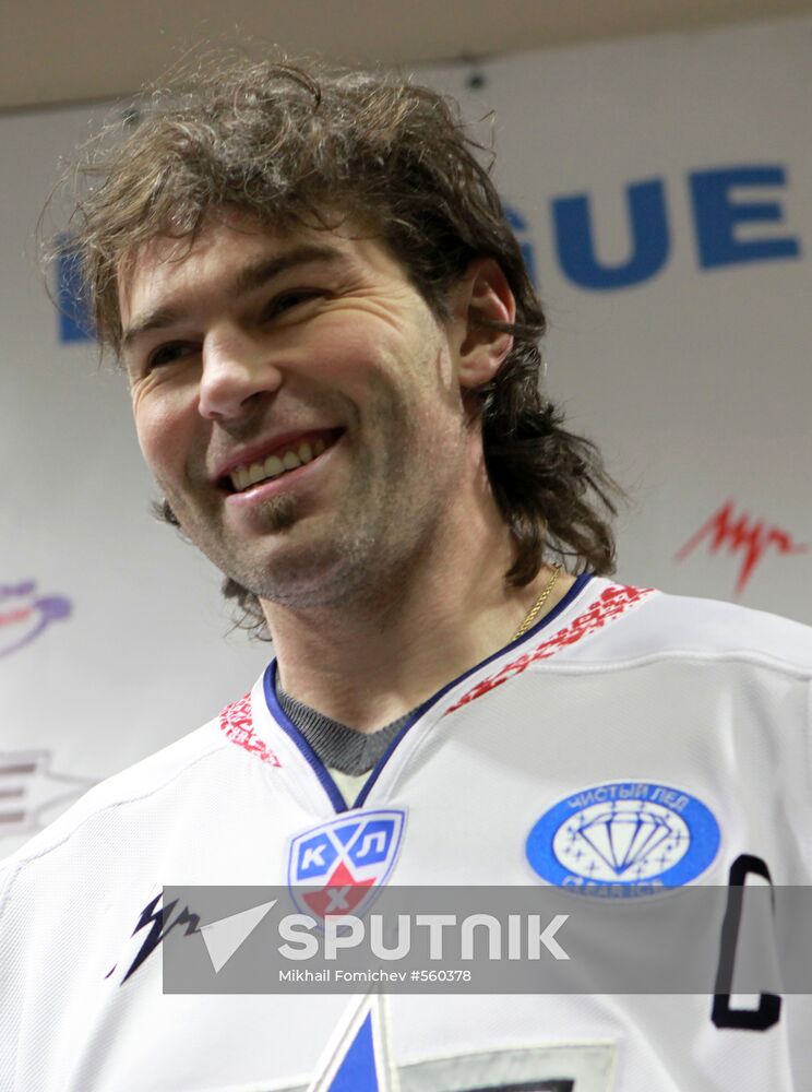 KHL Team World captain Jaromír Jágr