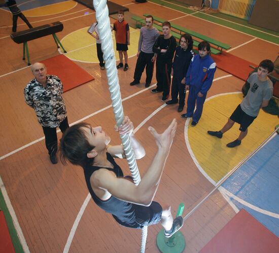 Basic military training class at secondary school № 10