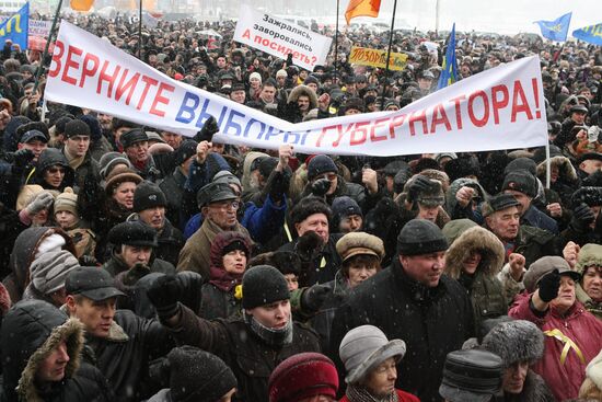 Rally in Kaliningrad against vehicle tax hike