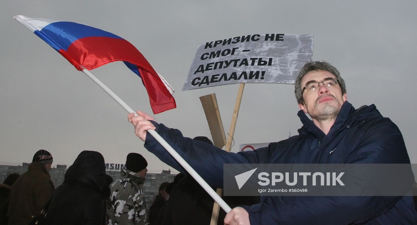 Rally in Kaliningrad against vehicle tax hike