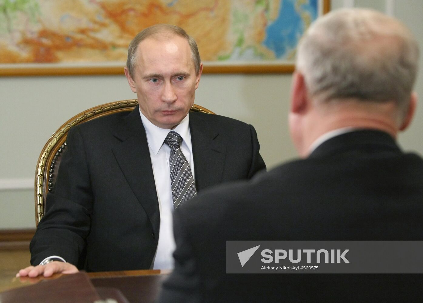 Vladimir Putin meets with Vladimir Grodetsky