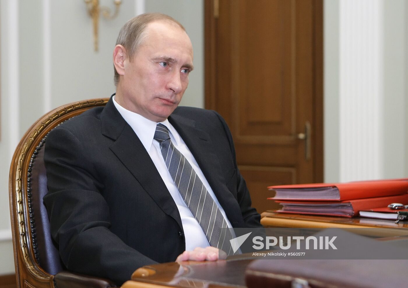 Vladimir Putin meets with Vladimir Grodetsky