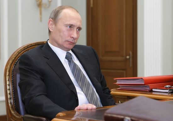 Vladimir Putin meets with Vladimir Grodetsky
