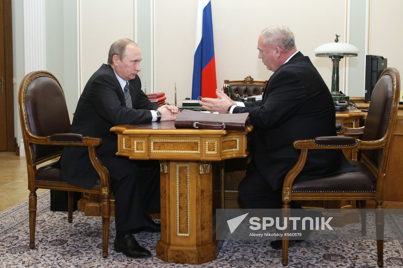 Vladimir Putin meets with Vladimir Grodetsky