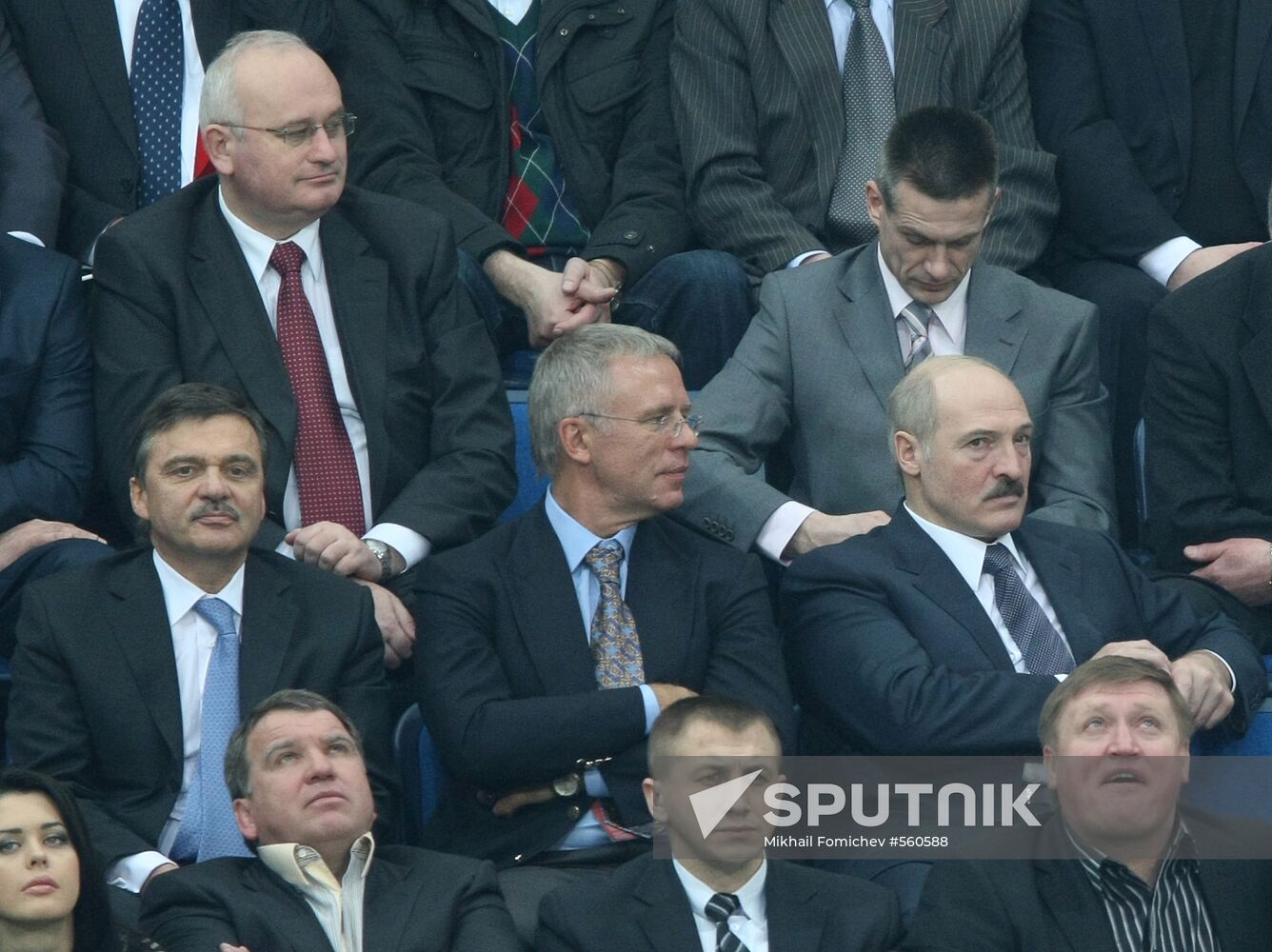 René Fasel, Vyacheslav Fetisov and Alexander Lukashenko