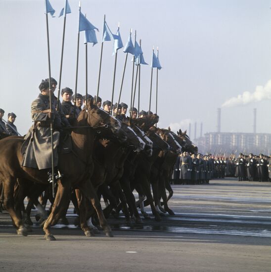 Celebration of 50th anniversary of Soviet power in Moscow