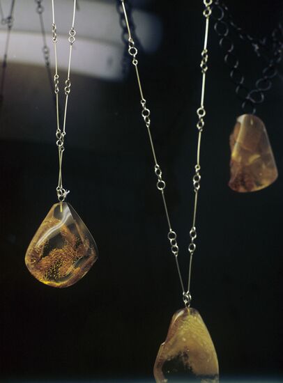 Amber pendants