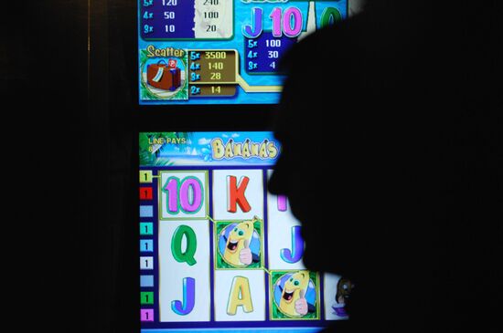 Slot machine at Orakul casino