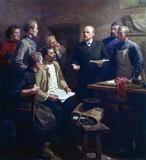 Reproduction of "The First Leaflet" painting by Filipp Golubkov