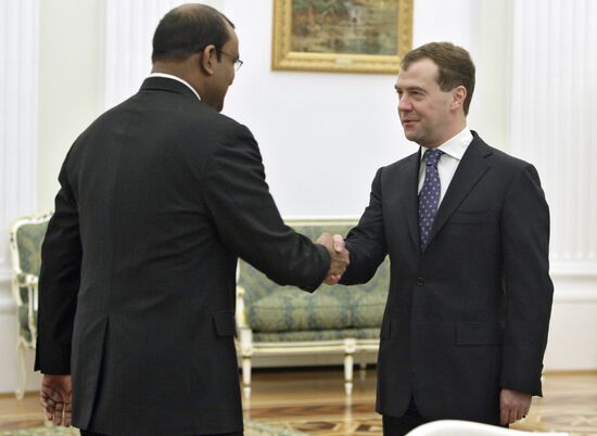 Dmitry Medvedev meets with Bharrat Jagdeo