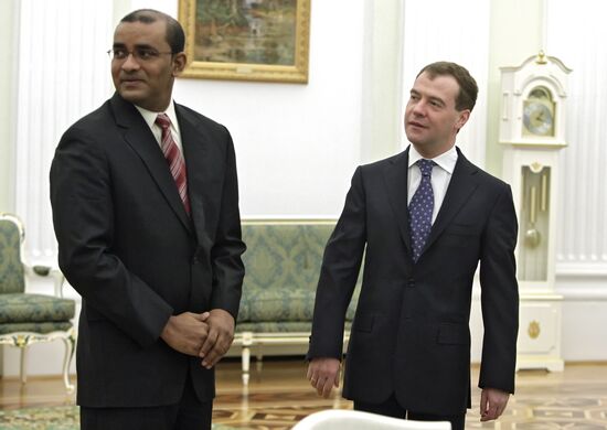 Dmitry Medvedev meets with Bharrat Jagdeo