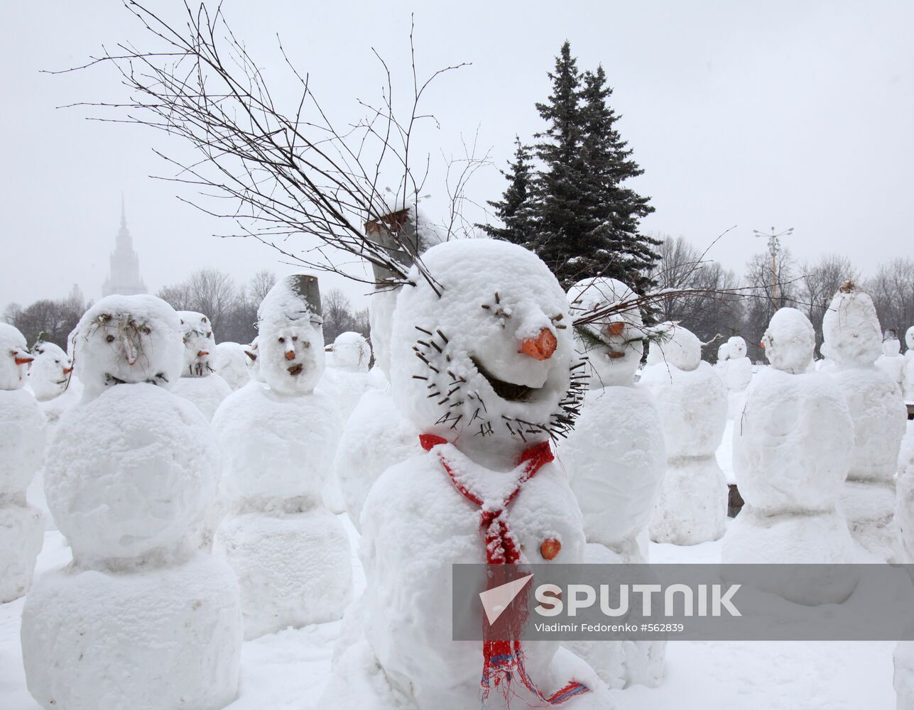 "Snowmen parade" at The Natalia Sats Children's Musical Theater