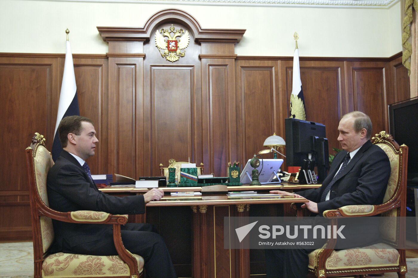 Dmitry Medvedev and Vladimir Putin