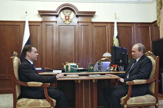 Dmitry Medvedev and Vladimir Putin