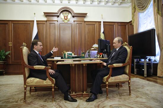 Dmitry Medvedev and Vladimir Putin