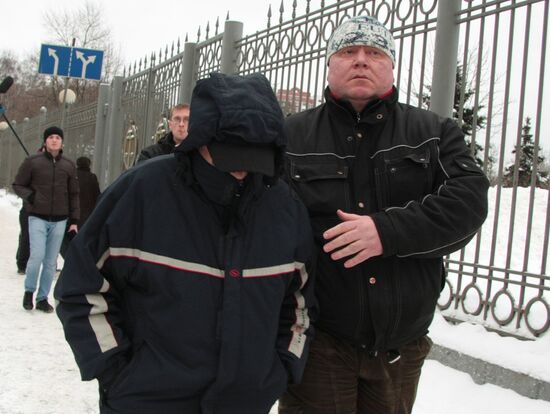 Police major Denis Yevsyukov's father Viktor