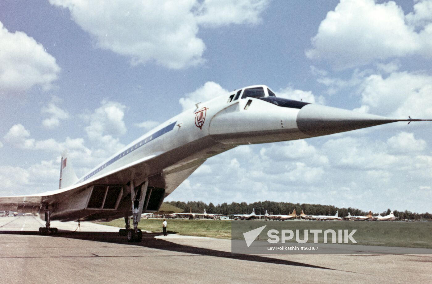 A Tupolev Tu-144 supersonic transport