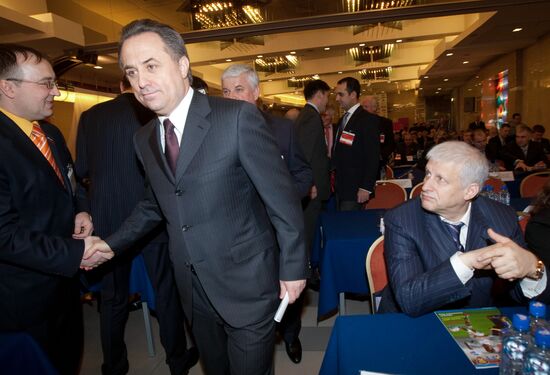 Sergei Kuzmin, Vitaly Mutko and Sergei Fursenko