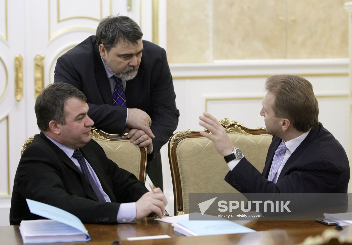 Anatoly Serdyukov, Igor Artemyev and Igor Shuvalov