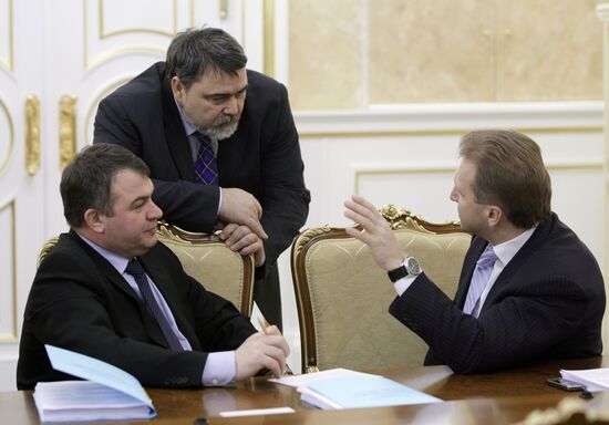 Anatoly Serdyukov, Igor Artemyev and Igor Shuvalov