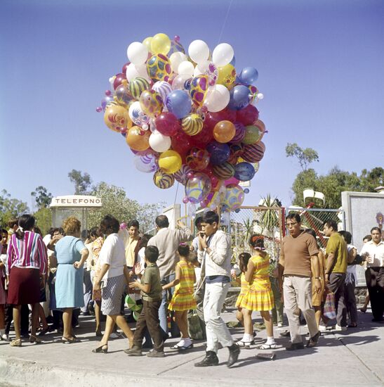 Man selling balloons