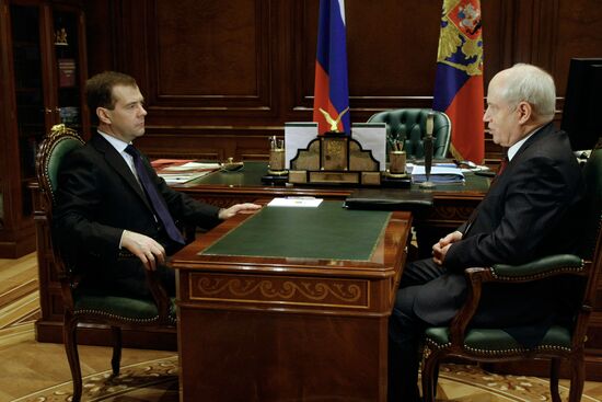 Dmitry Medvedev meeting with Sergei Lebedev