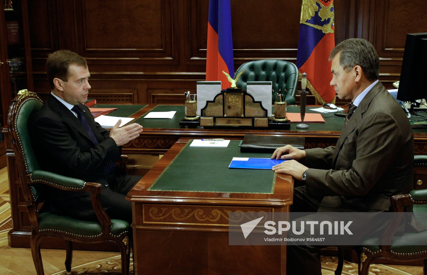 Dmitry Medvedev meets with Sergei Shoigu