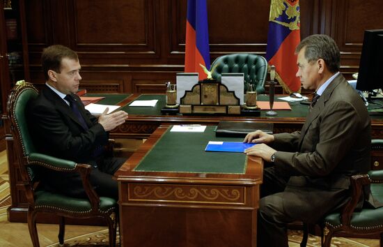 Dmitry Medvedev meets with Sergei Shoigu